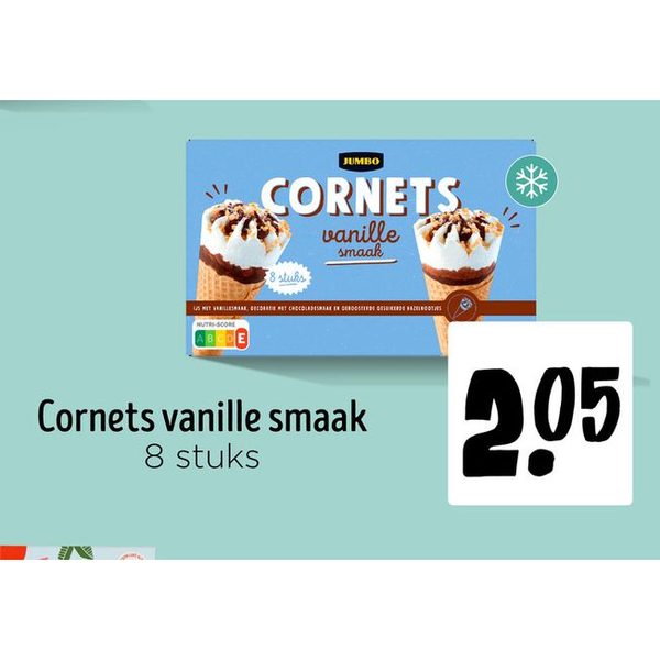 Cornets vanille smaak