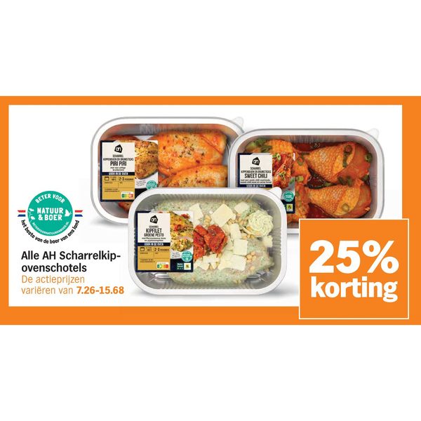 Alle AH Scharrelkip-ovenschotels