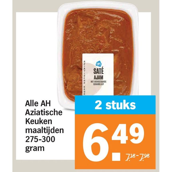 Alle AH Aziatische Keuken maaltijden 275-300 gram