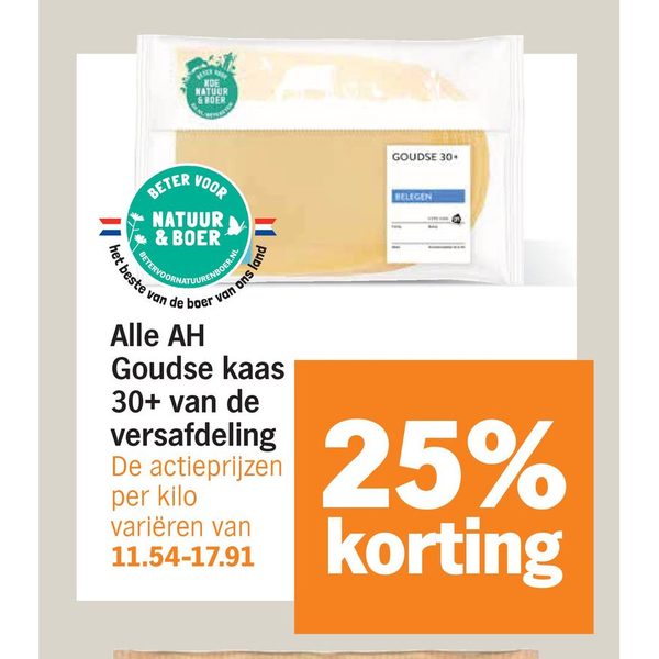 Alle AH Goudse kaas 30+ van de versafdeling