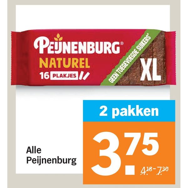 Naturel 16 plakjes XL