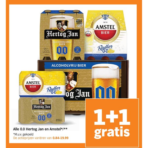 Alle 0.0 Hertog Jan en Amstel*/**