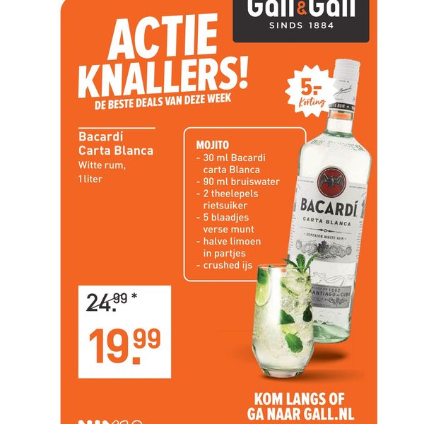 Bacardí Carta Blanca Witte rum