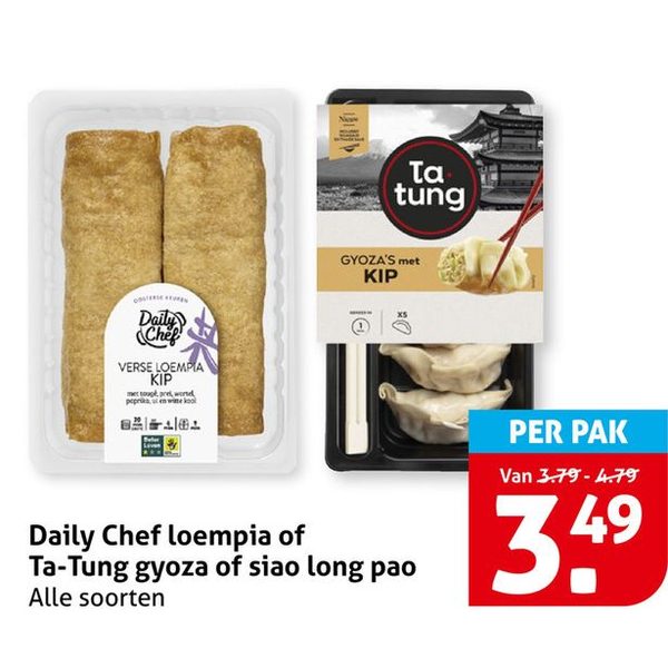 Daily Chef loempia of Ta-Tung gyoza of siao long pao