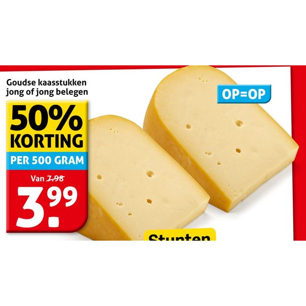Goudse kaasstukken jong of jong belegen