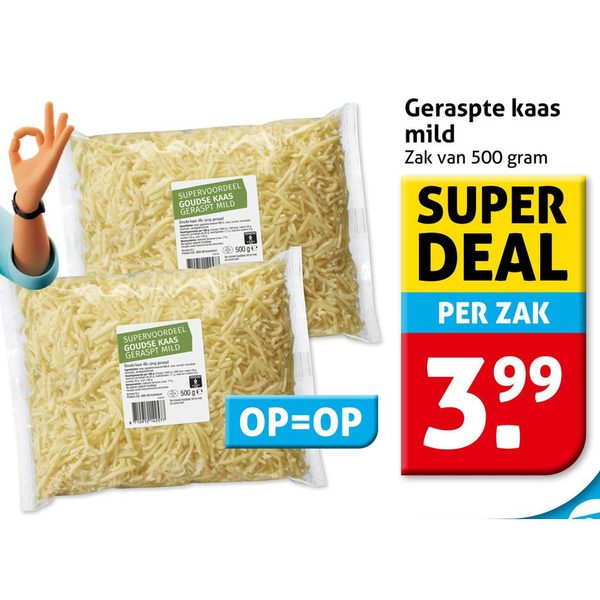 Geraspte kaas mild
