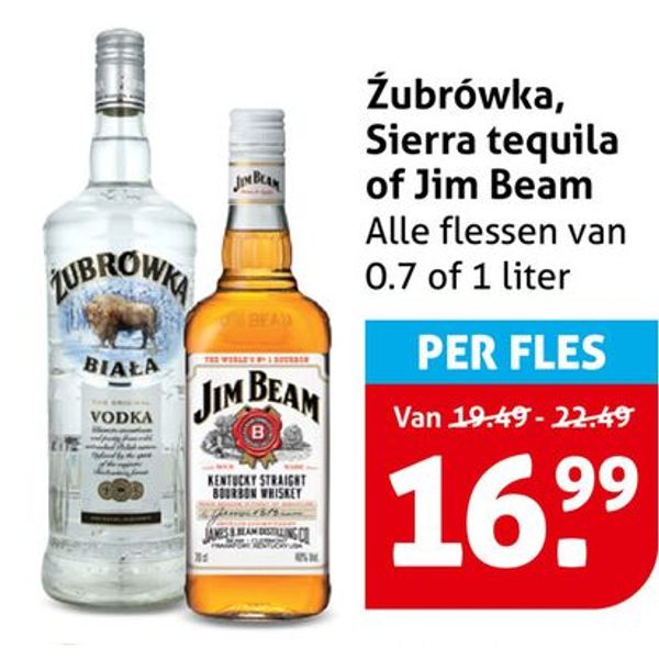 Żubrówka, Sierra tequila of Jim Beam