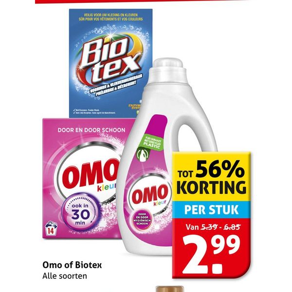 Omo of Biotex wasmiddel