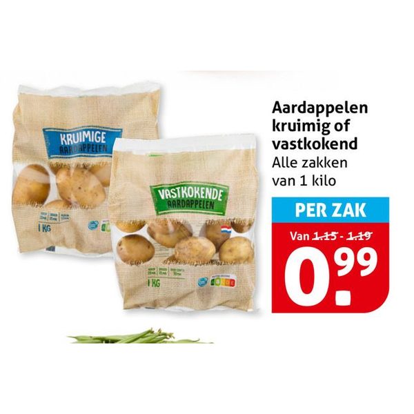 Aardappelen kruimig of vastkokend