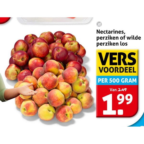 Nectarines, perziken of wilde perziken los