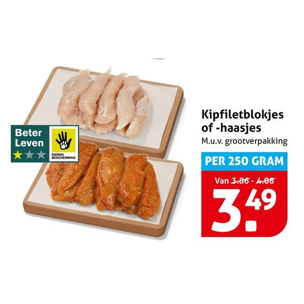 Kipfiletblokjes of -haasjes