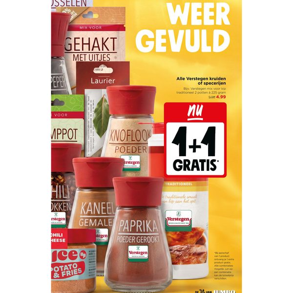 Alle Verstegen kruiden of specerijen