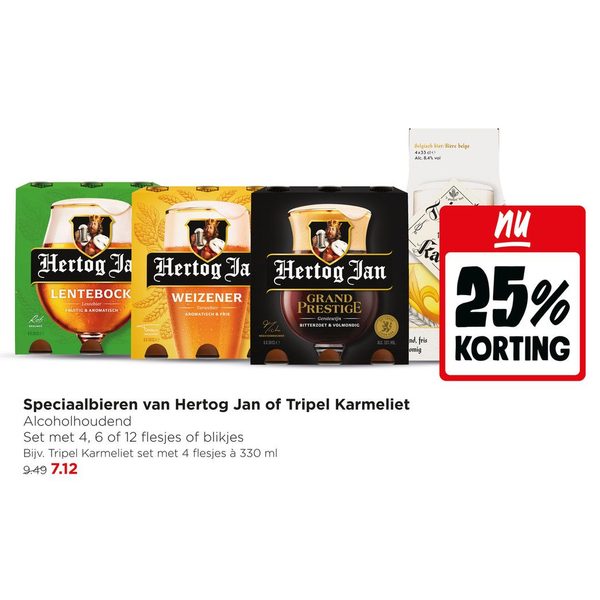 Speciaalbieren van Hertog Jan of Tripel Karmeliet